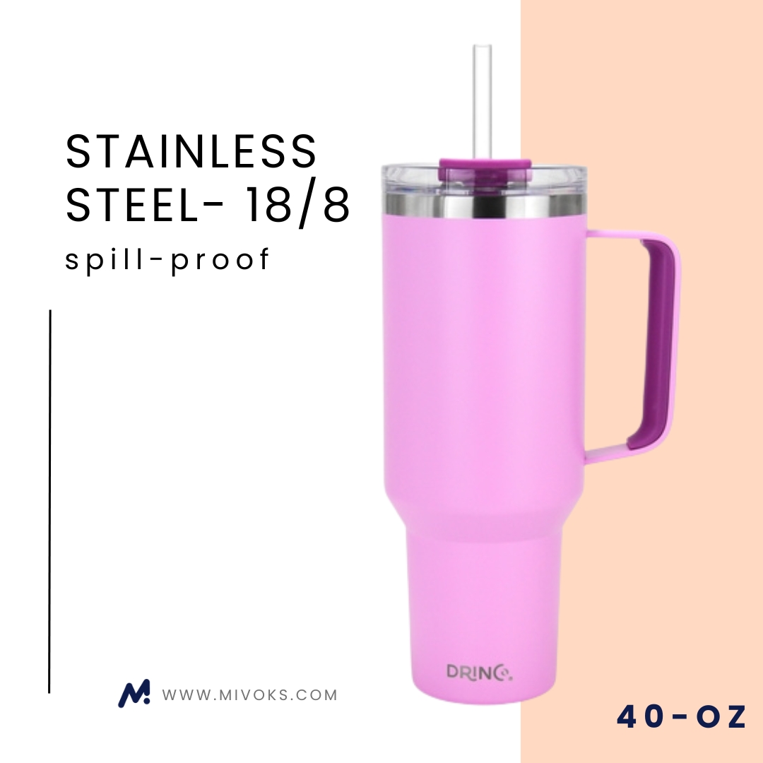 Insulated Tumbler 40 oz Drinco – Stainless Steel  (Lavender)