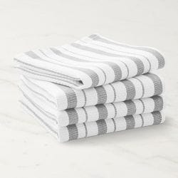 Cotton Striped Kitchen Towels – Set of 4, Ultra-Absorbent