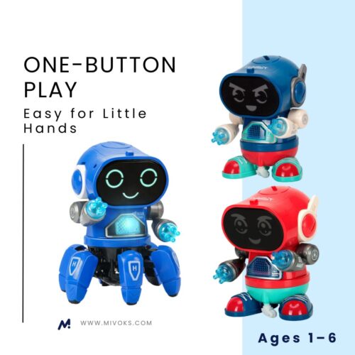 Robot Toy | Electric Rock Robot with Music, Lights & Dancing Movement